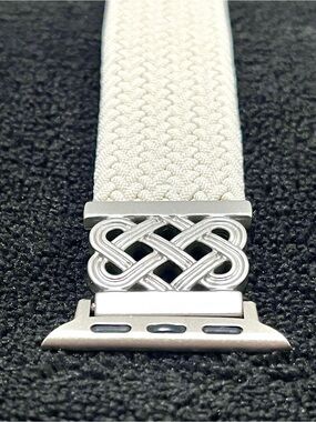 Celtic Knot Braided Starlight Band for Apple Watch 42/44/45/49mm Brushed Nickel